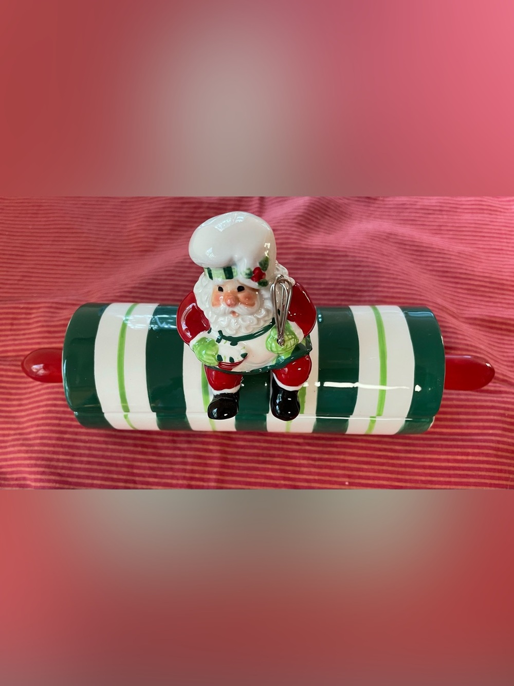 Fitz & Floyd Santa’s  Kitchen Box Rolling Pin Brand New with Box NWT